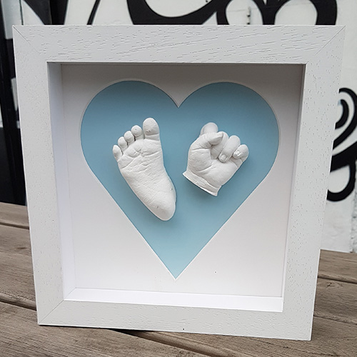 Contemporary 8x8 Square Heart Frame Baby Casting Kit