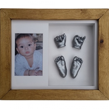 OPT40 - 12x10'' Double Photo Frame - 2 Hands & 2 Feet - About 255