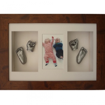 OPT24 - Twins 16x10'' Triple Photo Frame - 1 Hand & 1 Foot Each - About 260