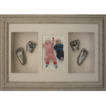 OPT24 - Twins 16x10'' Triple Photo Frame - 1 Hand & 1 Foot Each - About 260