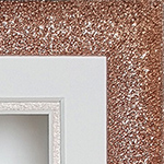 Glitter 10x8'' Double Rose Gold Frame