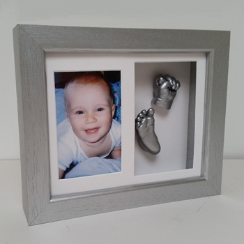 Luxury Hardwood 10x8'' Double Silver Frame