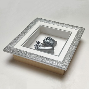 Special Glitter 8x8'' Square Frame Baby Casting Kit (Small materials for FEET)