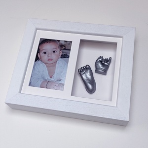 Luxury SOFTWOOD 10x8'' Double White Frame