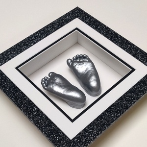 Glitter 8x8'' Square Frame Baby Casting Kit (Large materials for HANDS/FEET)